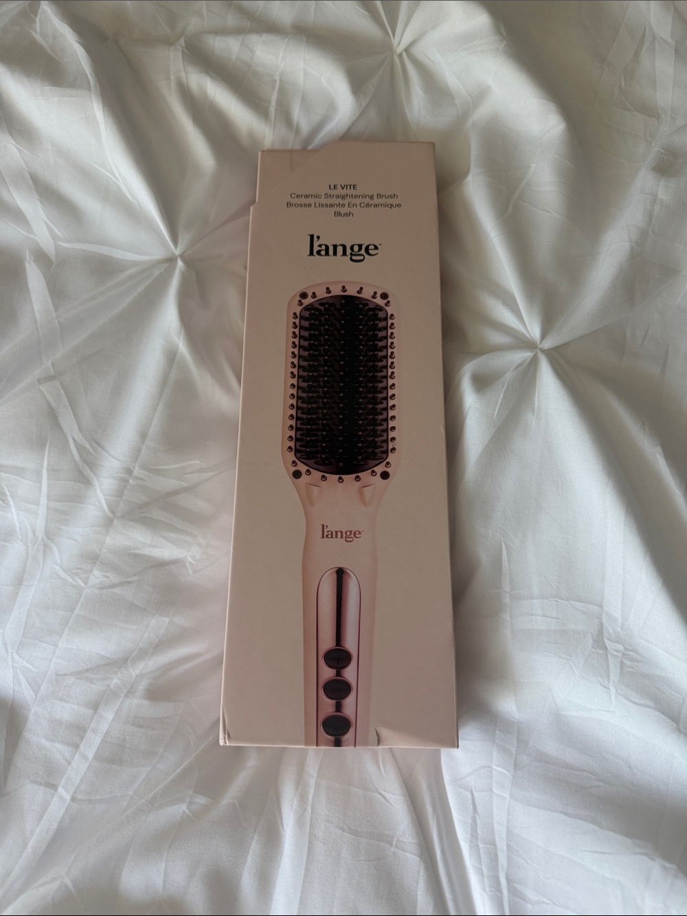Lange Le Vite Ceramic Straightening Brush - Pink new